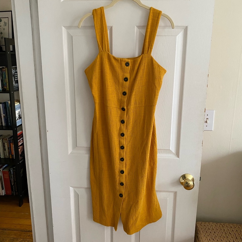 Madewell Texture And Thread Midi Button Up Dress - image 1